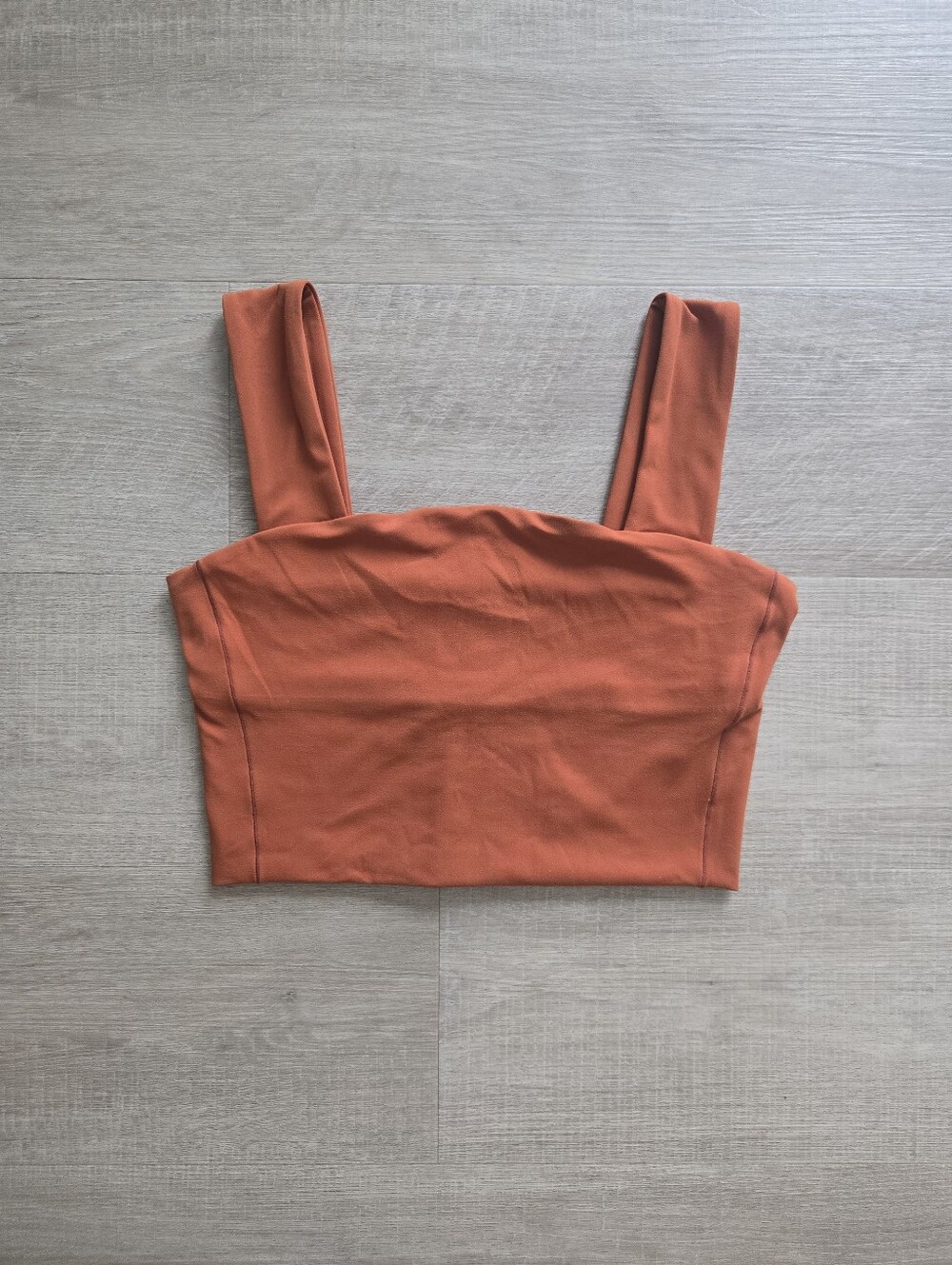 LOF Rust Square-Neck Crop Tank Top